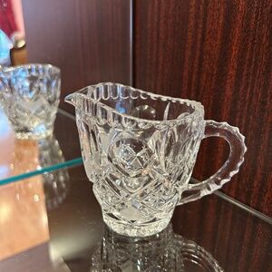 Elegant Glass Creamer 3.75" High